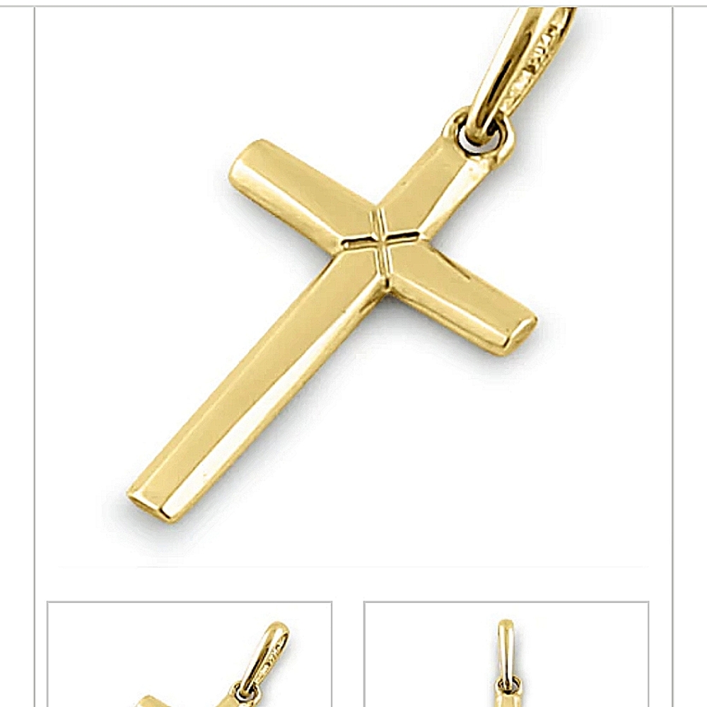 Solid real 14 KT gold cross